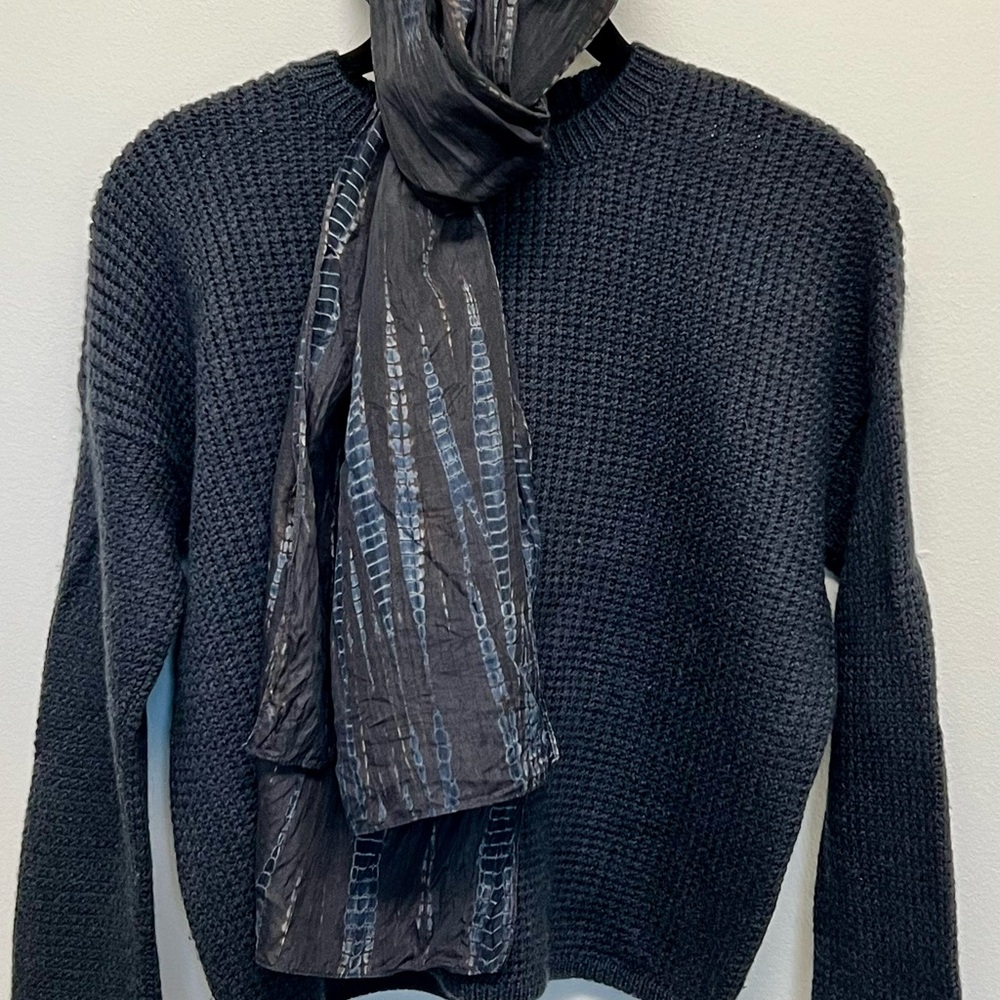 Eileen Fisher Crew Neck Sweater with Scarf